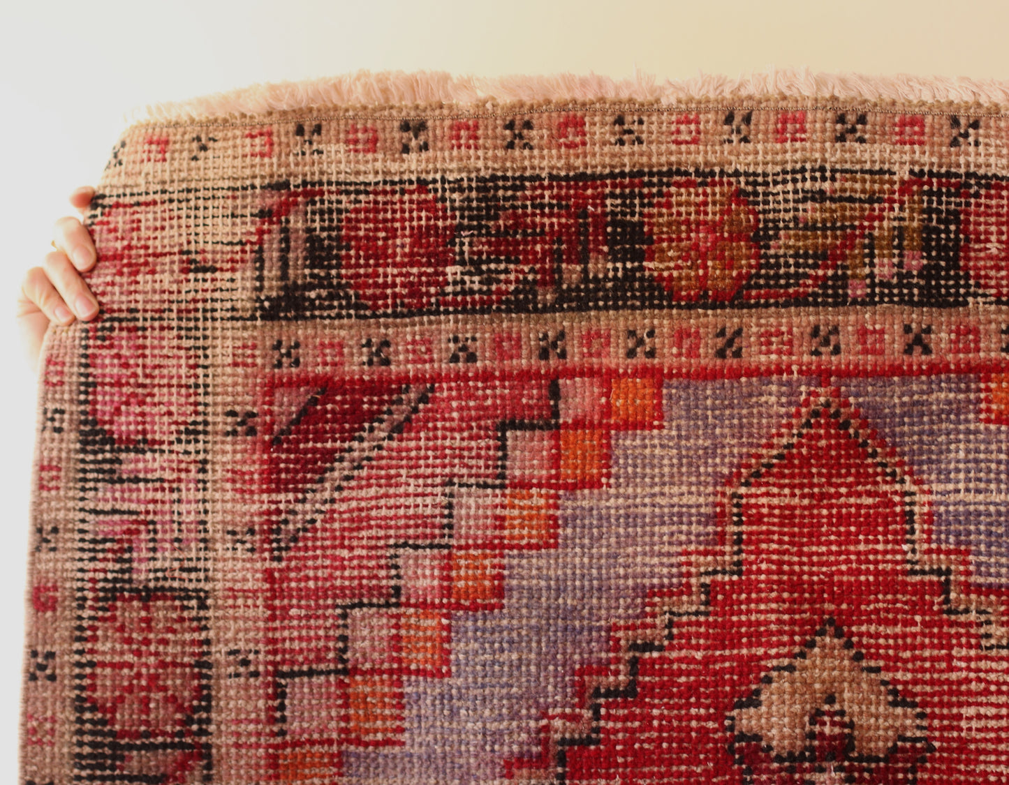 Turkish Rug | Red and Purple with Dark Boarder Details RUG004