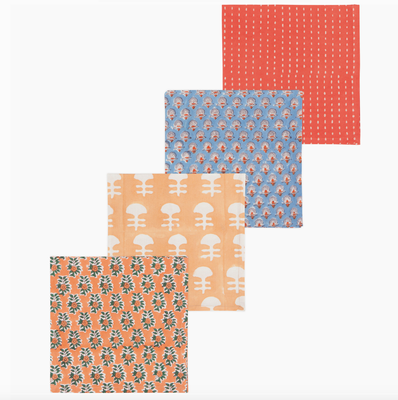 Danica Heirloom | Block Print Napkin, Soft Salmon