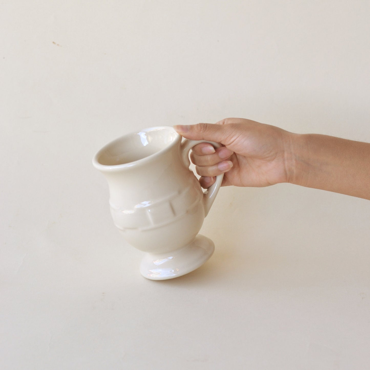 White Ceramic Footed Mug