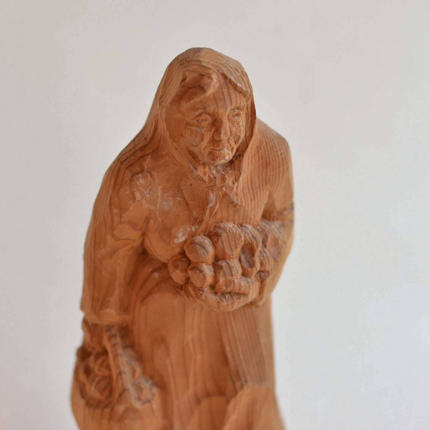 Wooden Apple Picker Statue