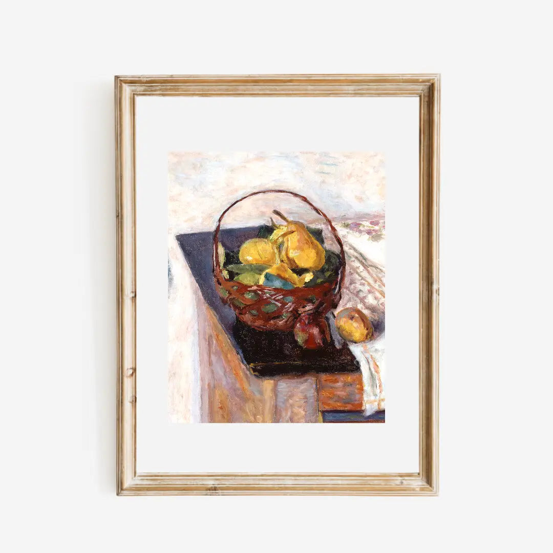 Sea to Skye | Basket of Fruit Antique Art Print