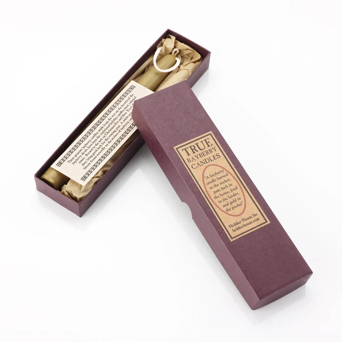 Helsher House Inc. | Bayberry Wax Taper Candles, Pair