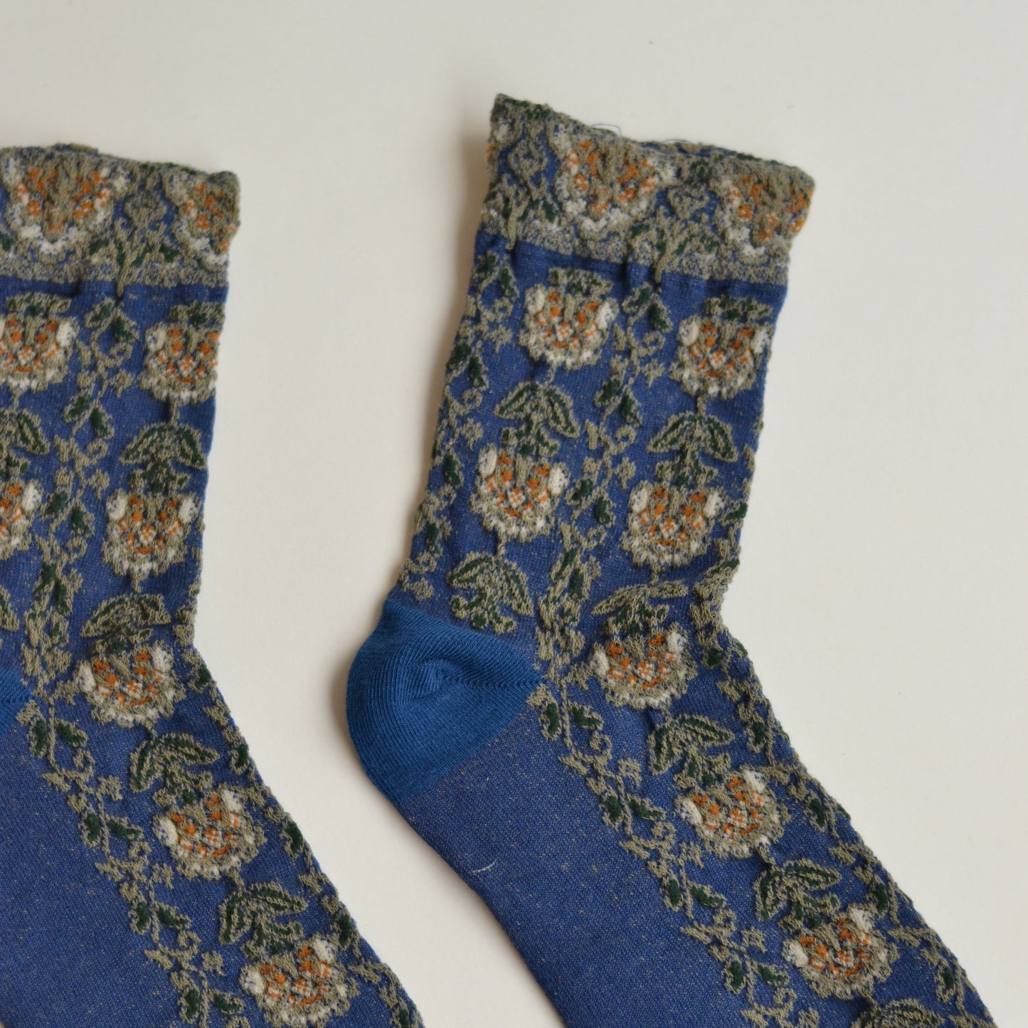 Fall Socks | Navy Blue Floral