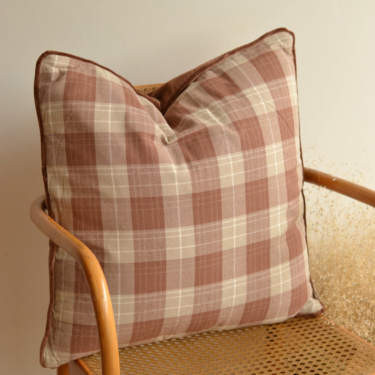 Kathy | Brown Tartan Pillow