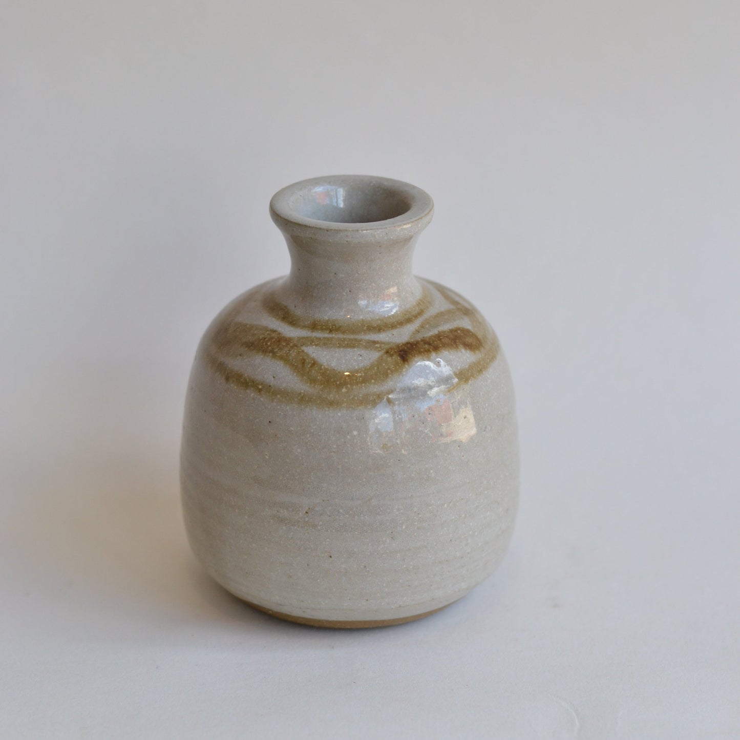 Ceramic Vase with Green Detailing