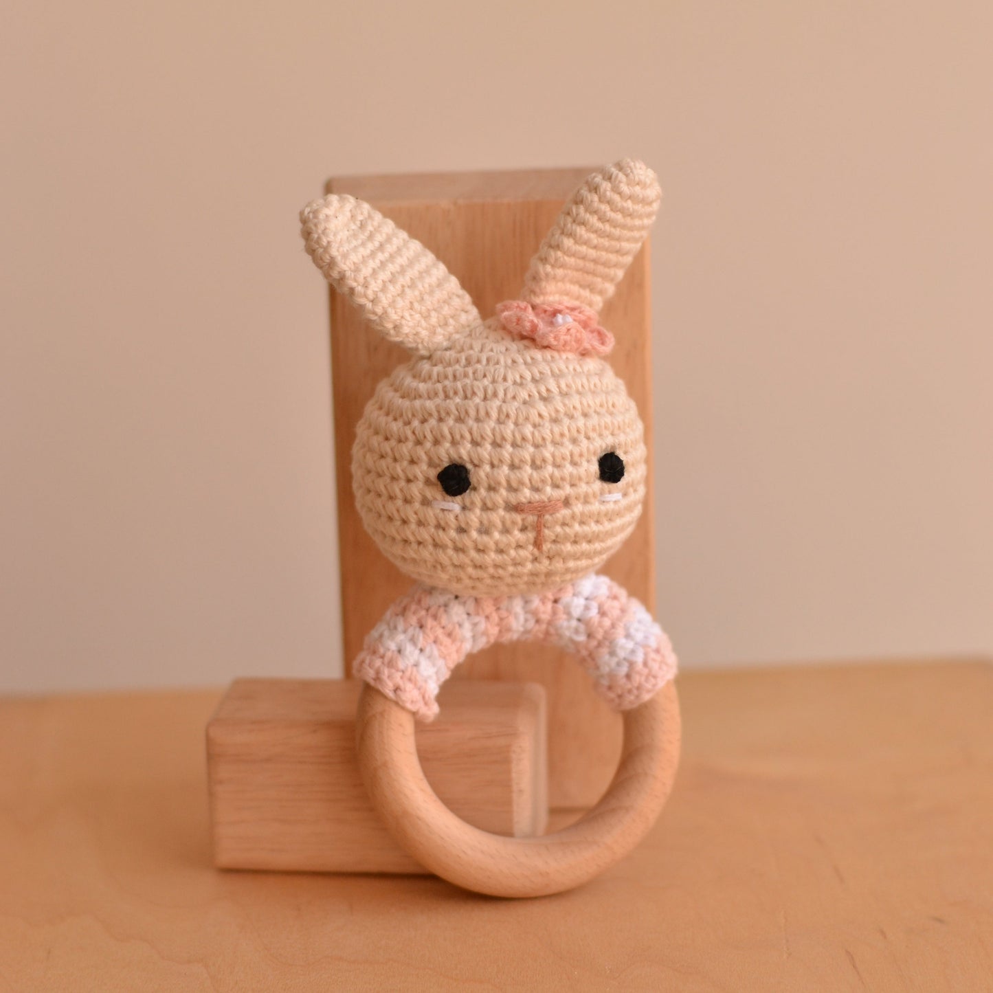 D & C Toys | Crochet Rattle Toy, Bunny