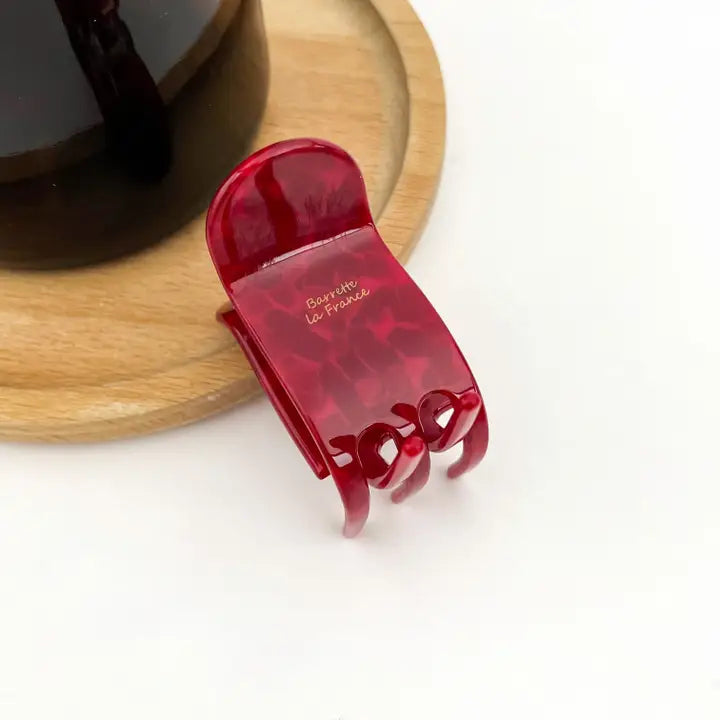 Dune Clips | Minimalist Small Hair Clip, Burgandy