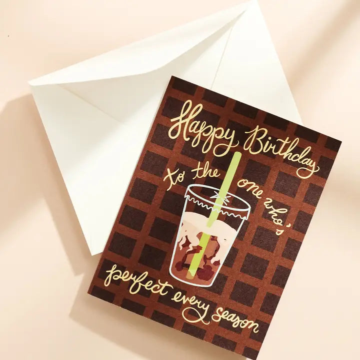 One & Only Paper | Iced Coffee Birthday Card
