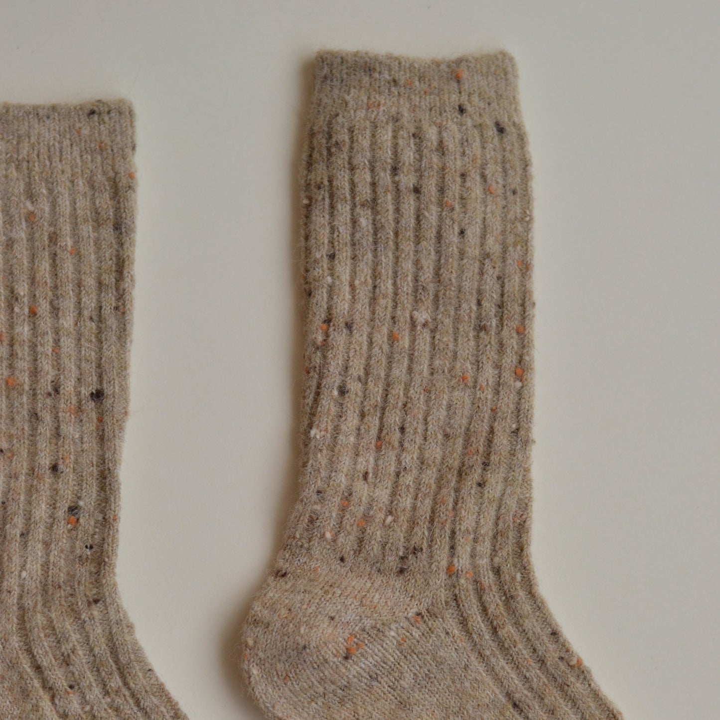 Winter Socks | Thick Wool Blend Confetti Socks, Oatmeal