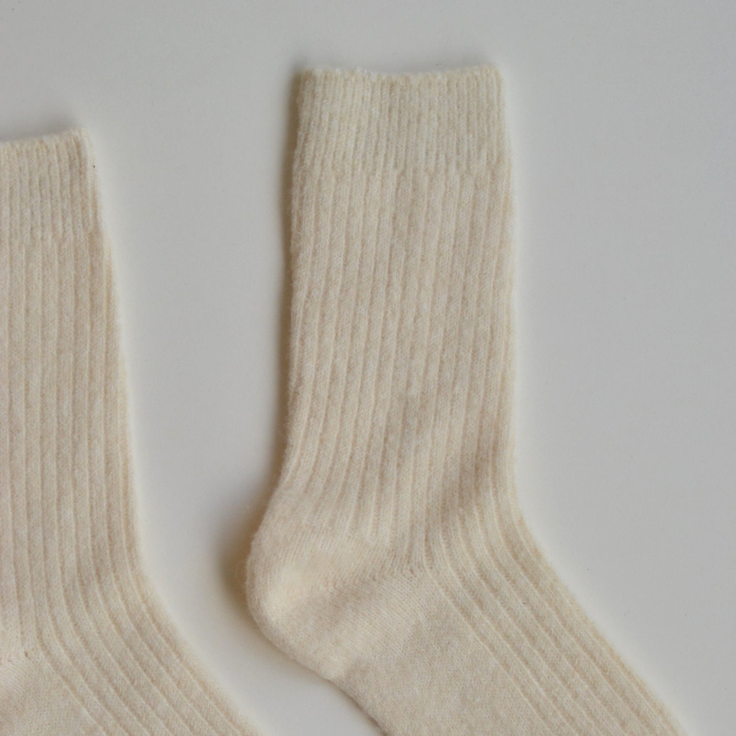 Winter Socks | Thick Wool Blend Sock, Cream