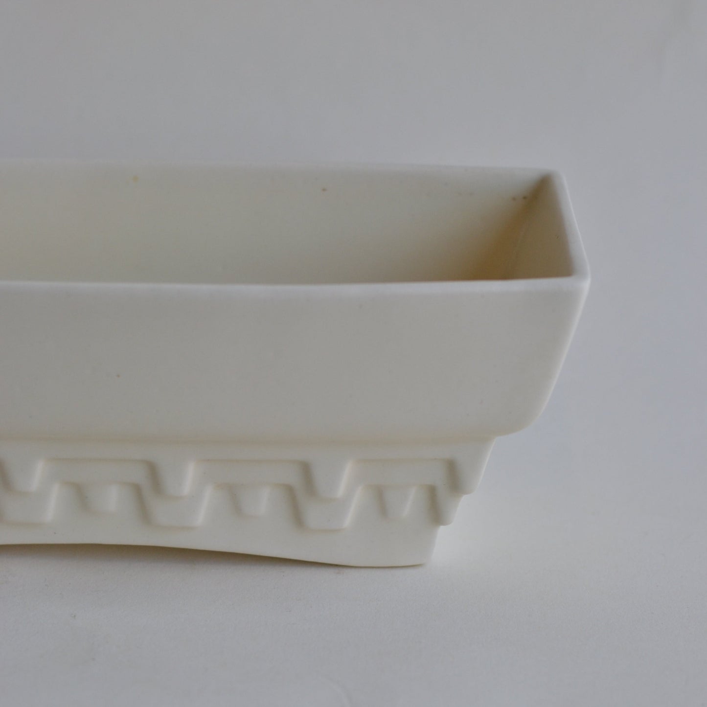 Creamy Matte Haeger Planter with Art Deco Detailing