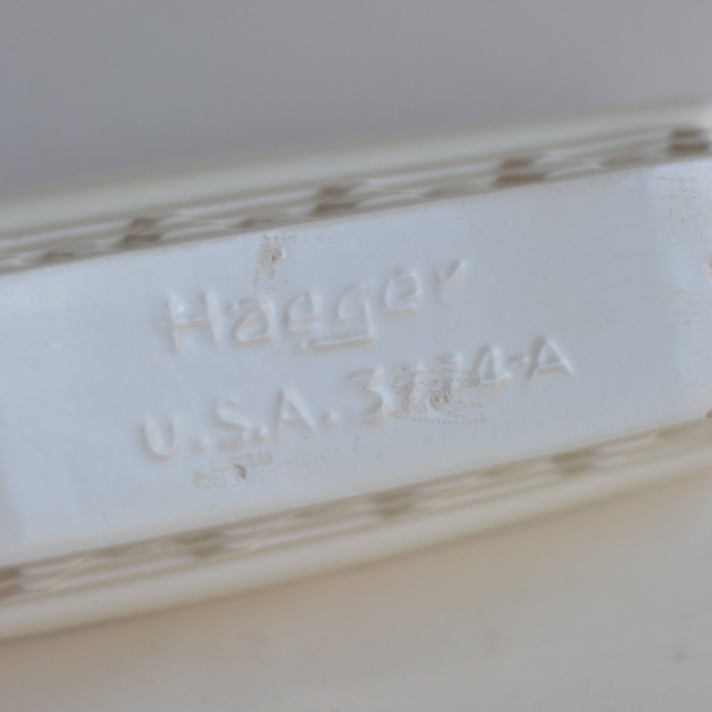 Creamy Matte Haeger Planter with Art Deco Detailing