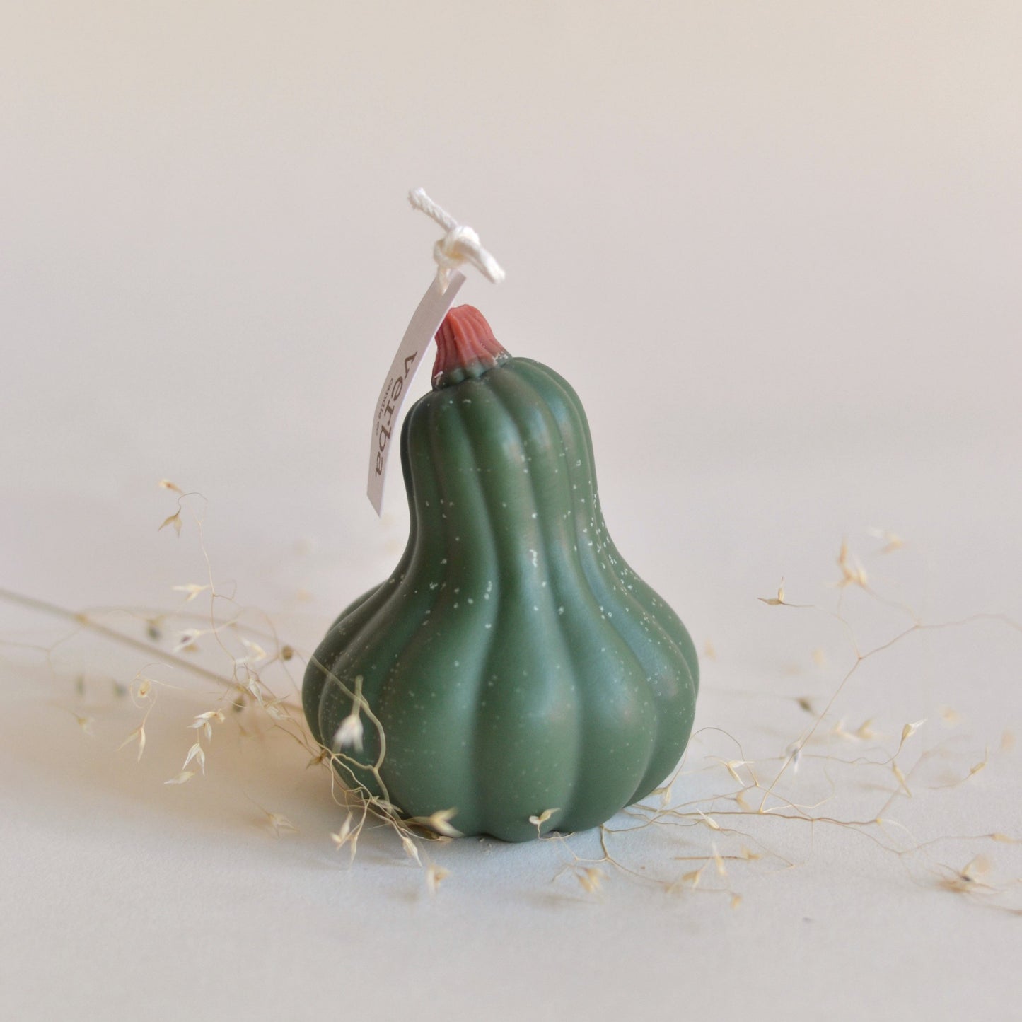 Verba Candle Co. | Fall Pumpkin Candle, Dark Olive Heirloom