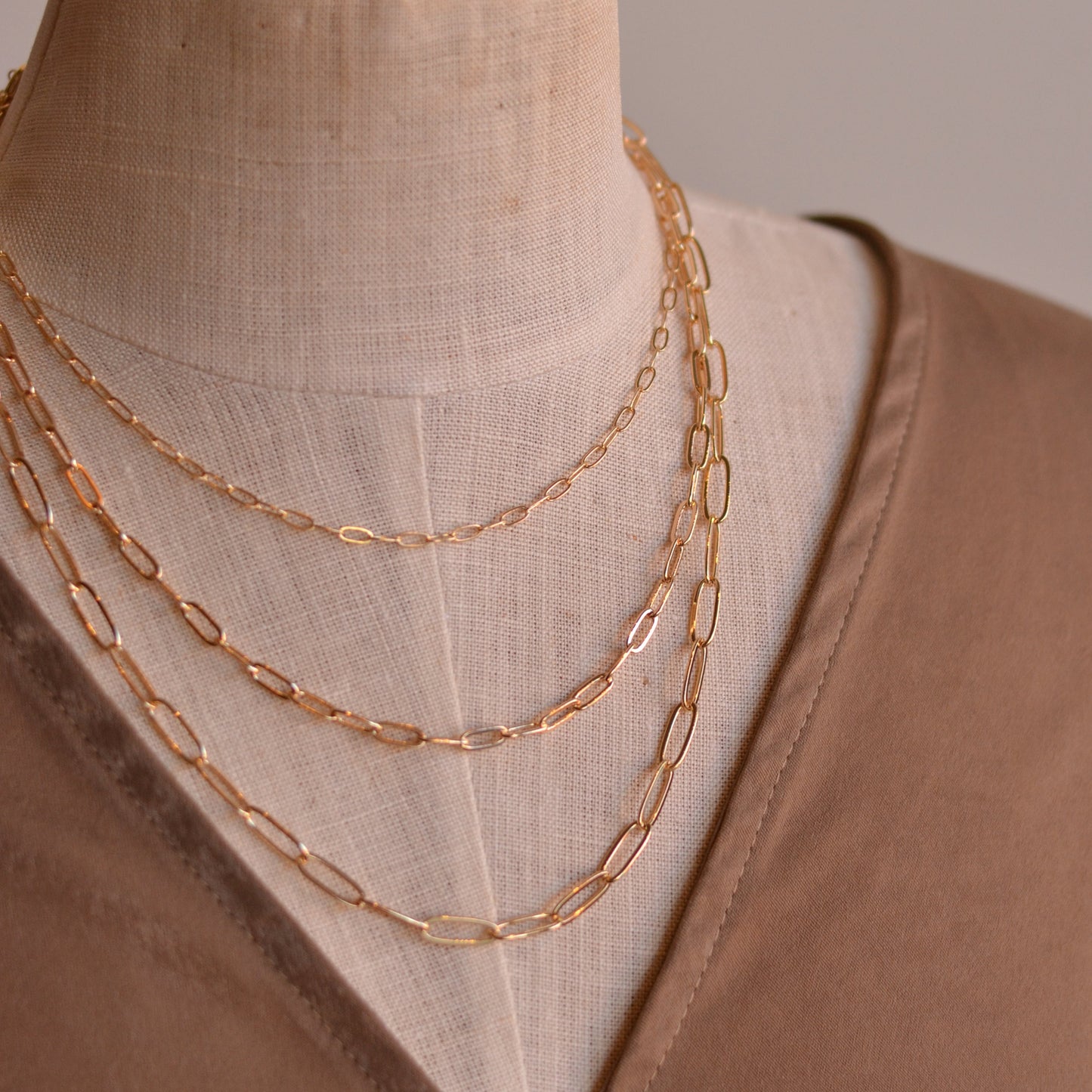Dune Chain | Paperclip Chain, 5mm, 18" Chain