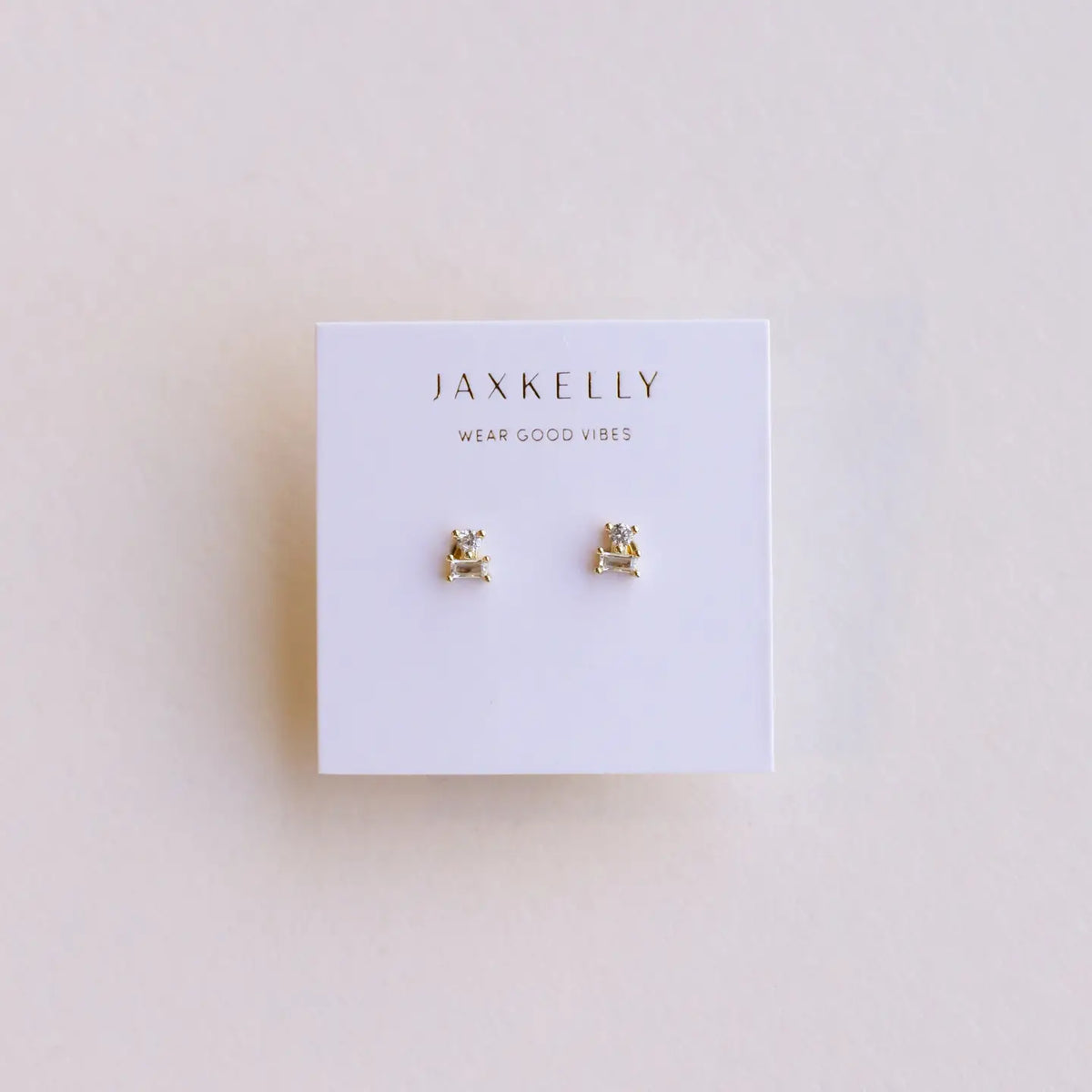 Jax Kelly | Double Stud Stack, White CZ