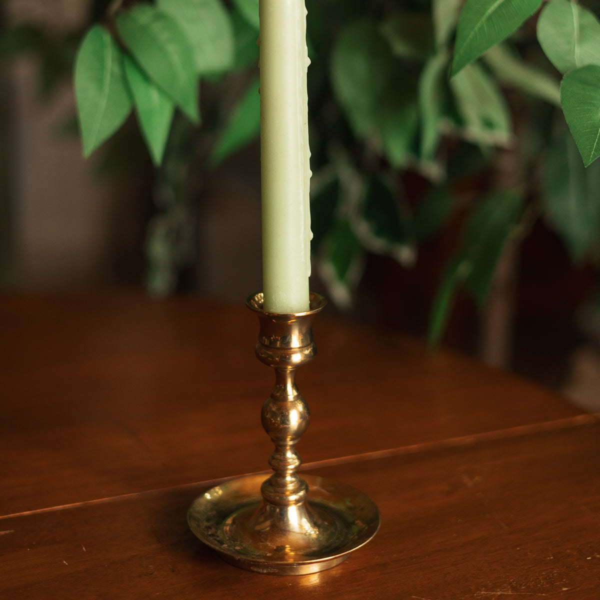 Solid Brass Candlestick Holder