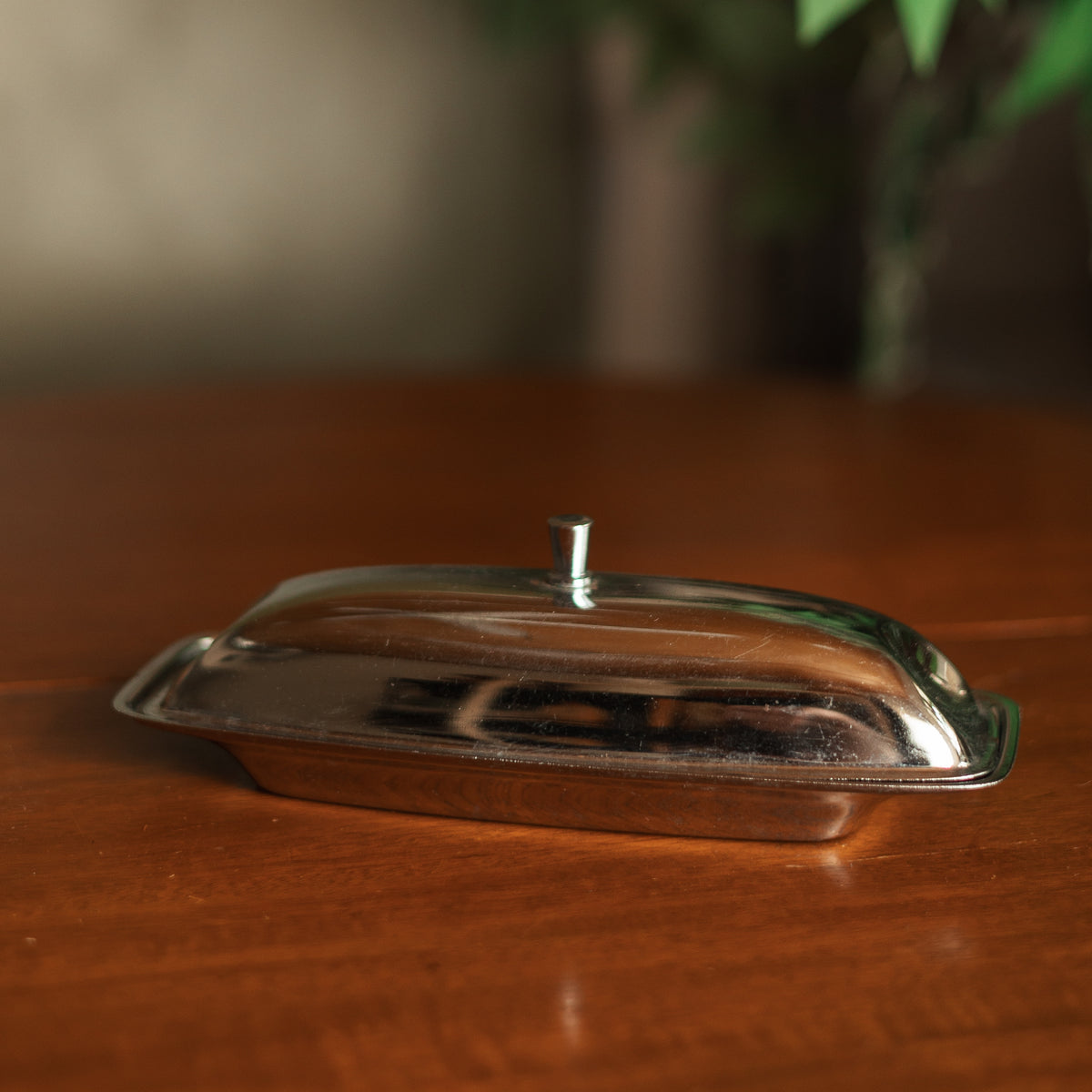 Chrome Plated Butter Dish