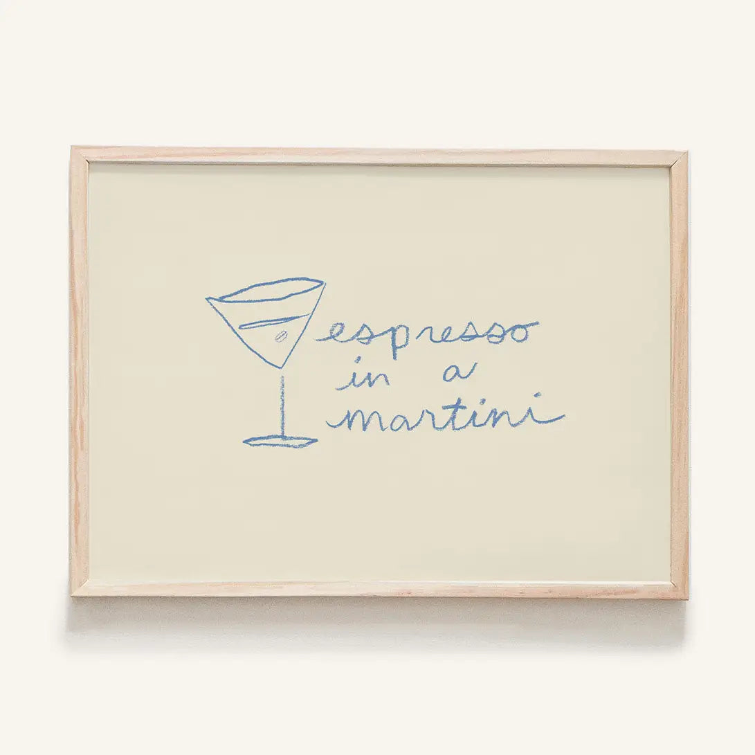 Phthalo Ruth | Espresso in a Martini Art Print, 5 X 7