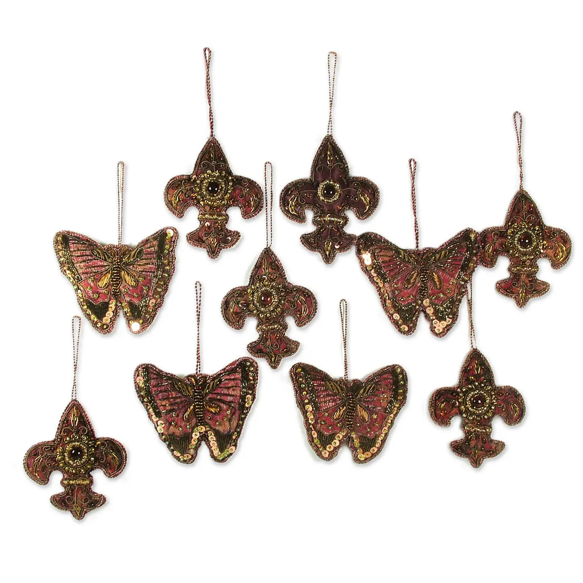 Holiday | Handmade Embroidered Christmas Tree Ornament, Assorted Styles