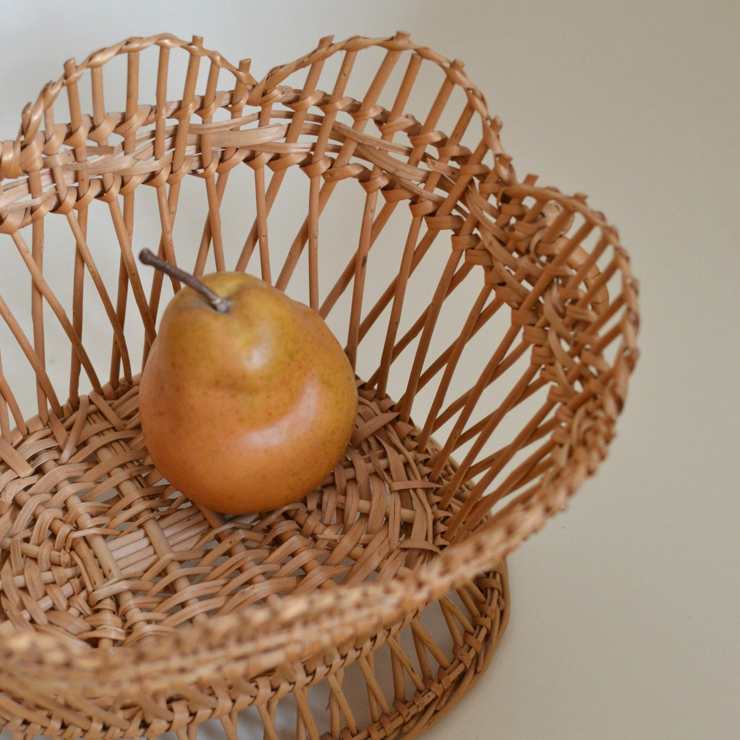 Footed Basket with Ringed Handles