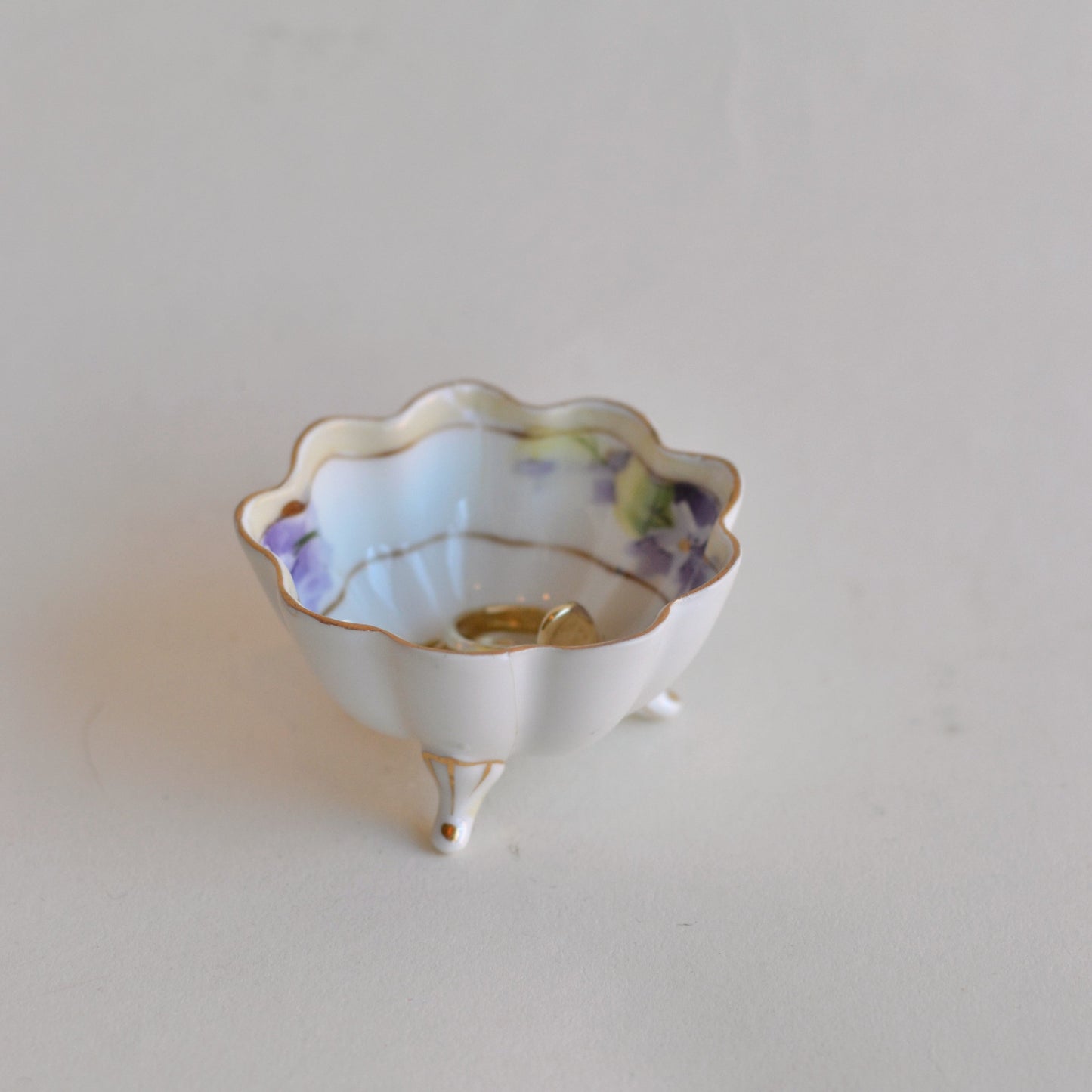 Footed Hand Painted Dish