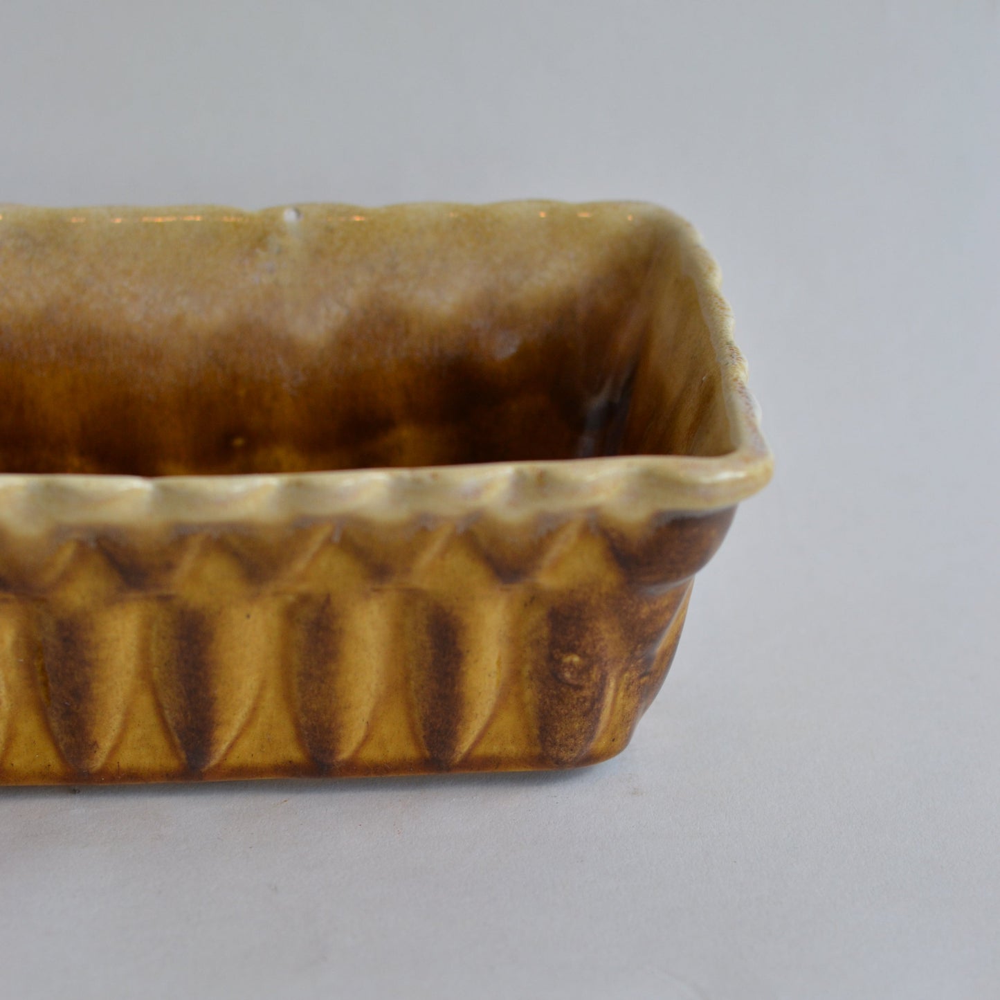 Vintage Golden Rectangular Planter
