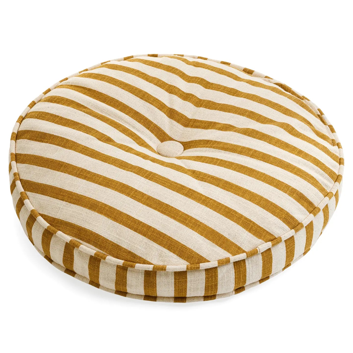 Dune Pillows | Gold Striped Pouf Pillow