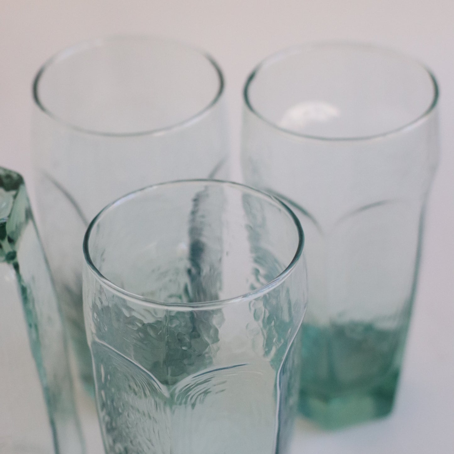 Teal High Ball Glasses, Set of 4