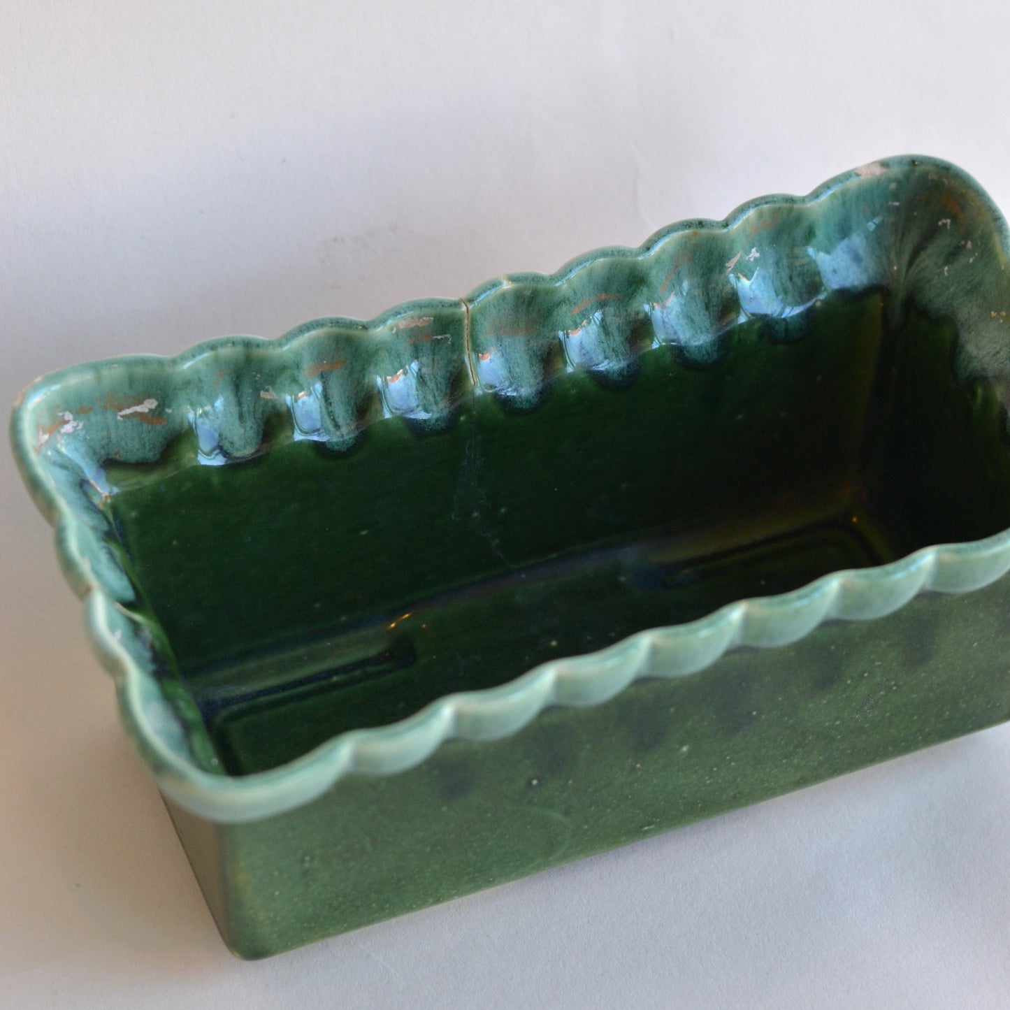 Green Rectangular Planter