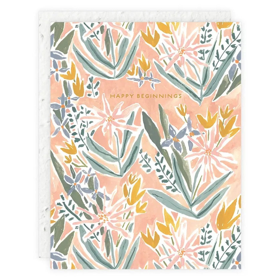 Seedlings | Happy Beginnings - Wedding Card