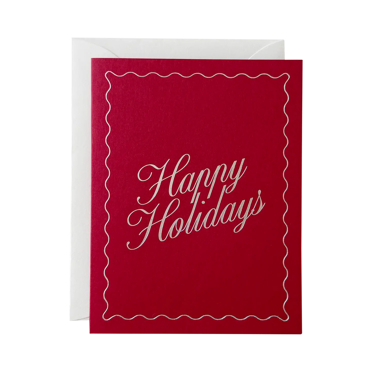 Jaymes Paper | Happy Holidays Greeting Card, Cranberry