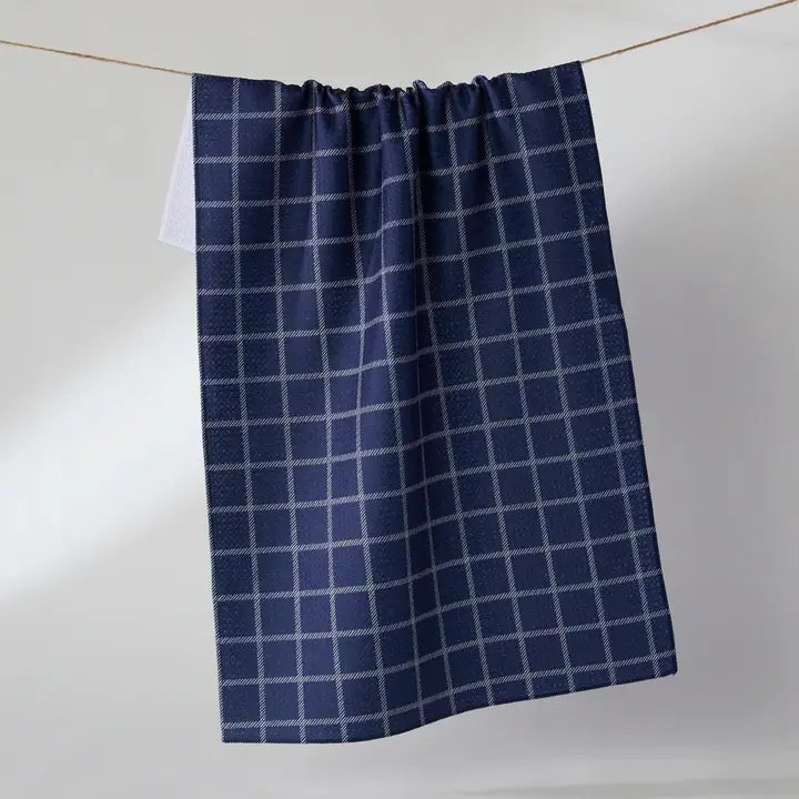 Geometry | Harbor Plaid Tea Towel