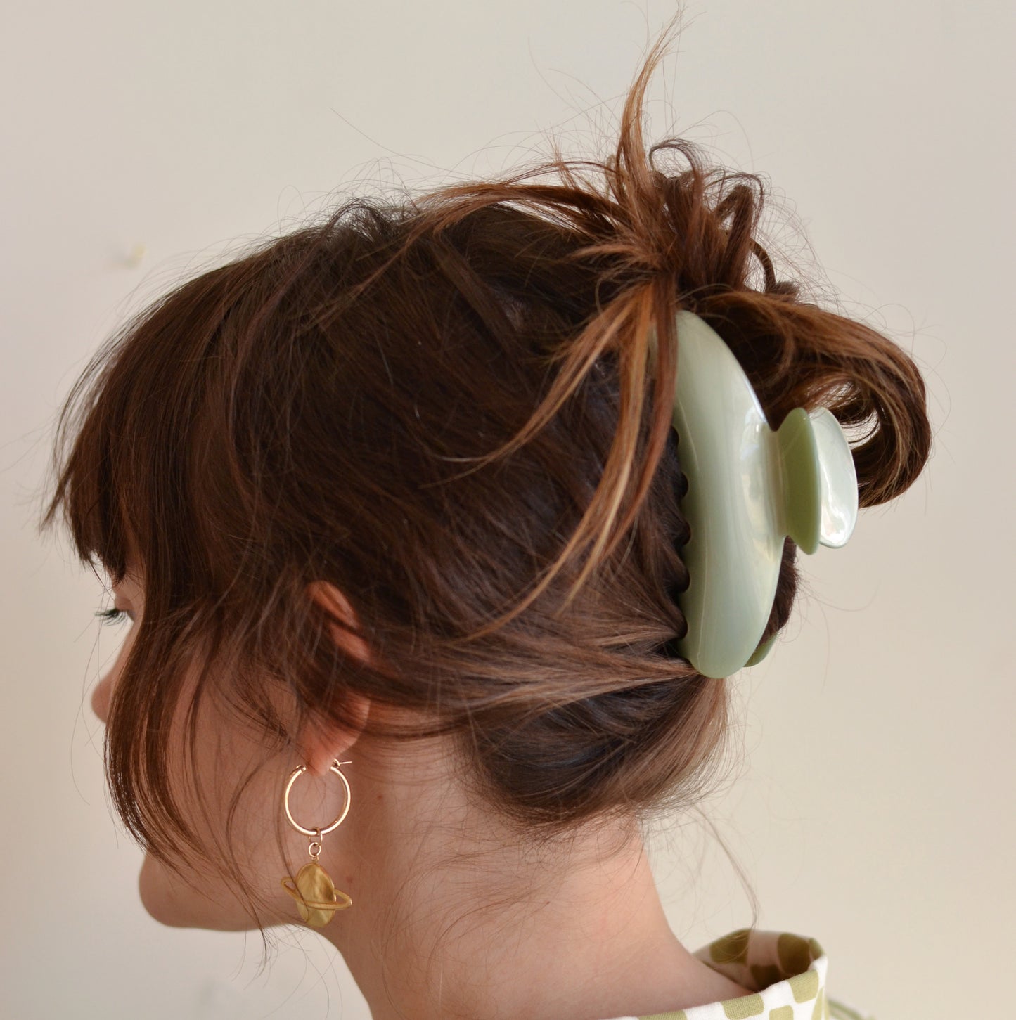Love Lina | Angelina 4in Glossy Hair Clip, Sage