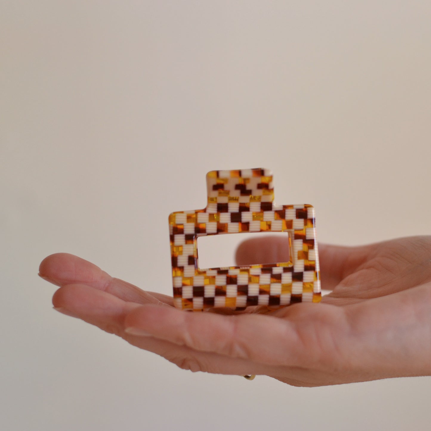 Love Lina | Camila 2in Hair Clip, Checkered