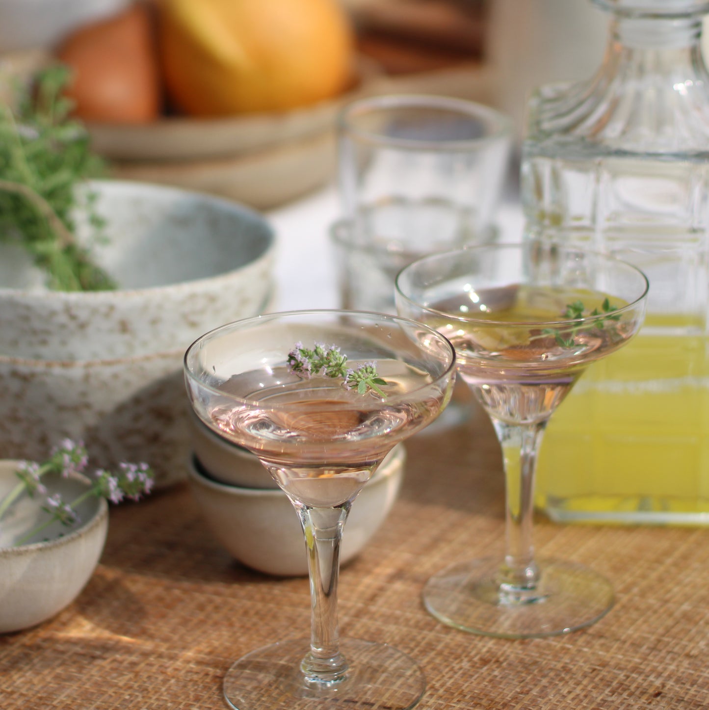 Clear Coupe Glasses set of 3