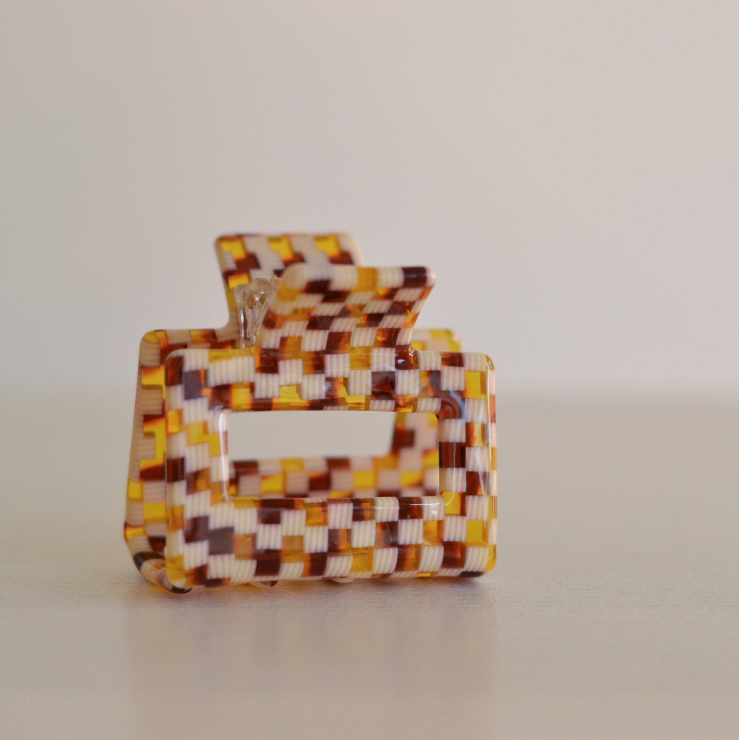 Love Lina | Camila 2in Hair Clip, Checkered