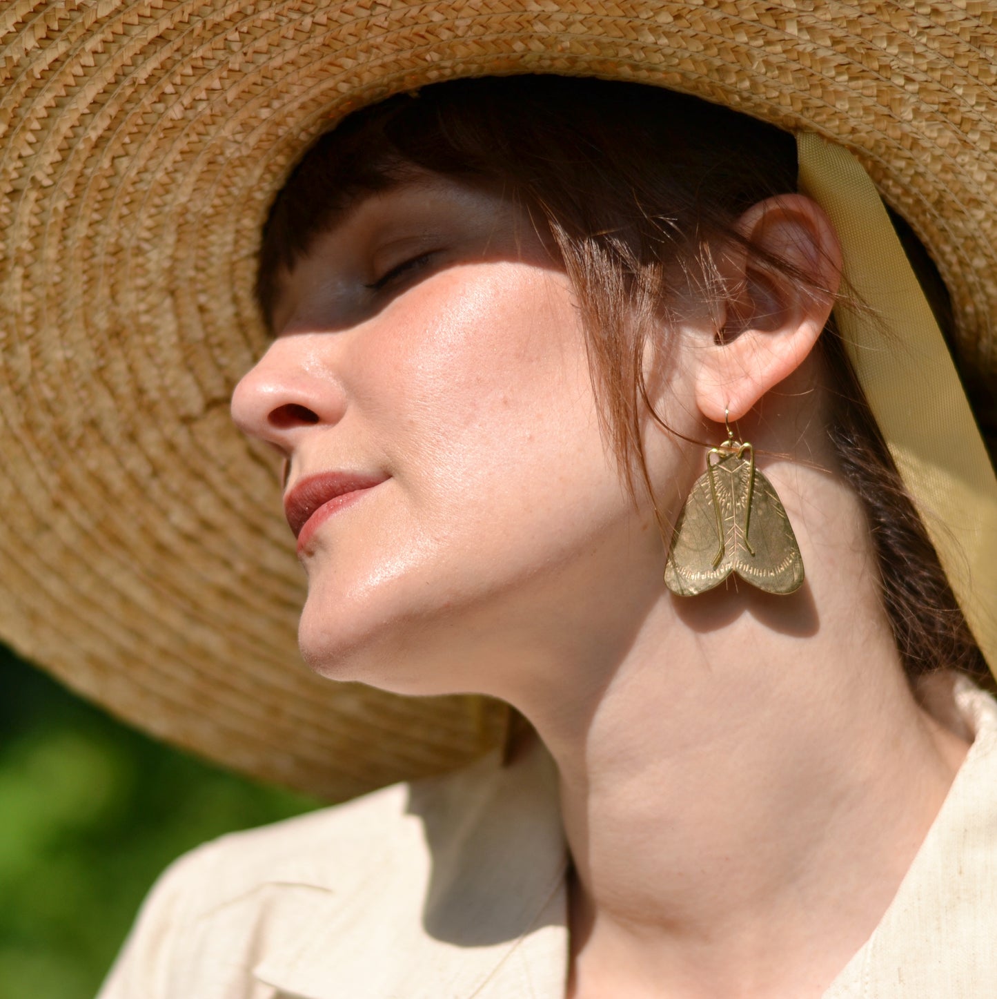 Cire’ Alexandria | Large Moth Earrings