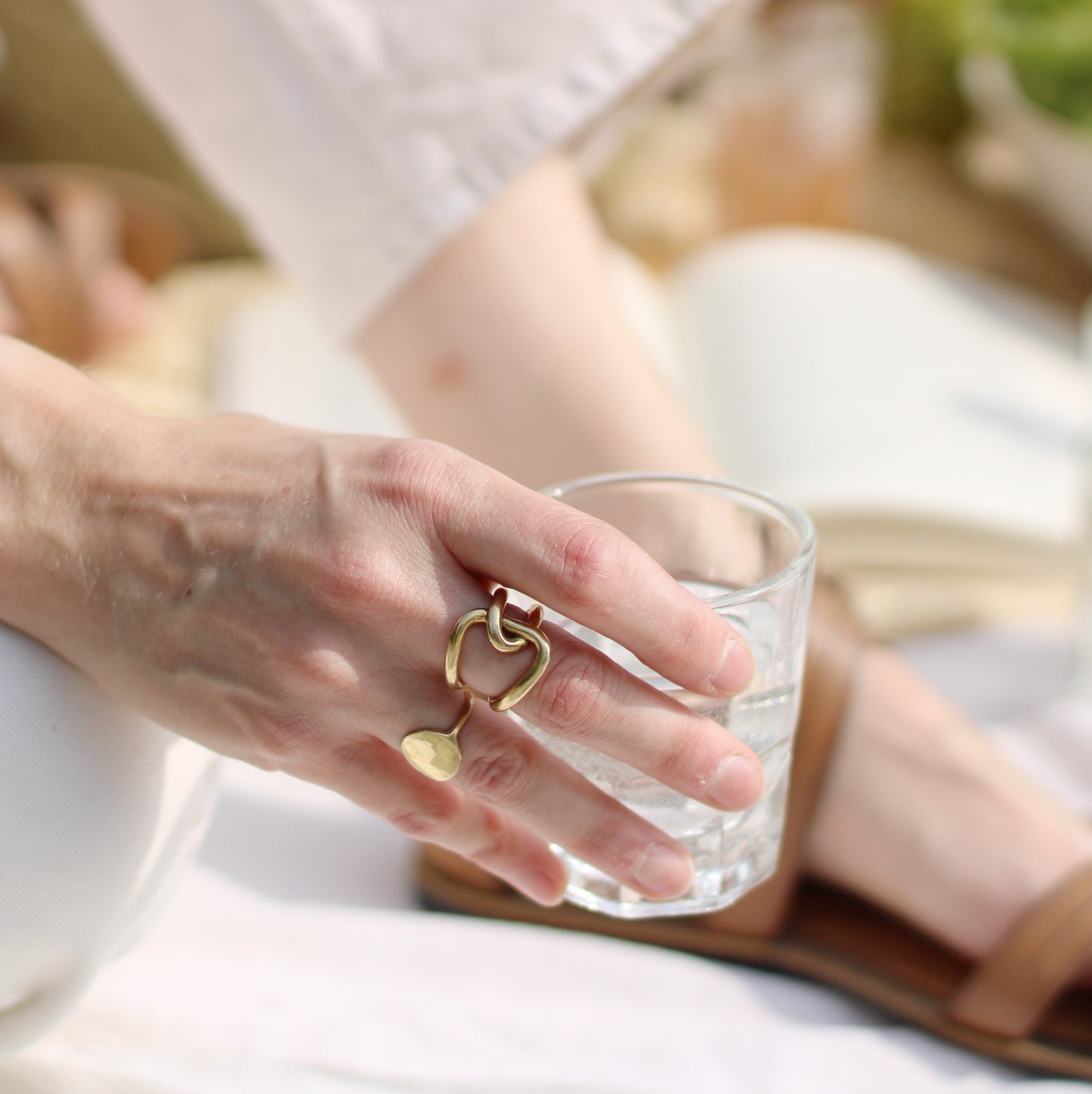 Oceanne’ | The Lena Solid Brass Ring