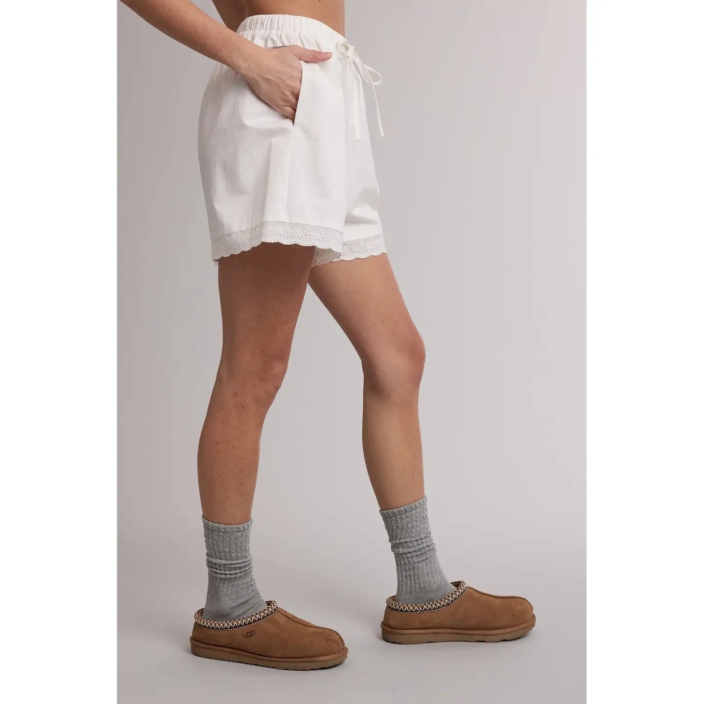 Wishlist | Lace Trim Drawstring Shorts