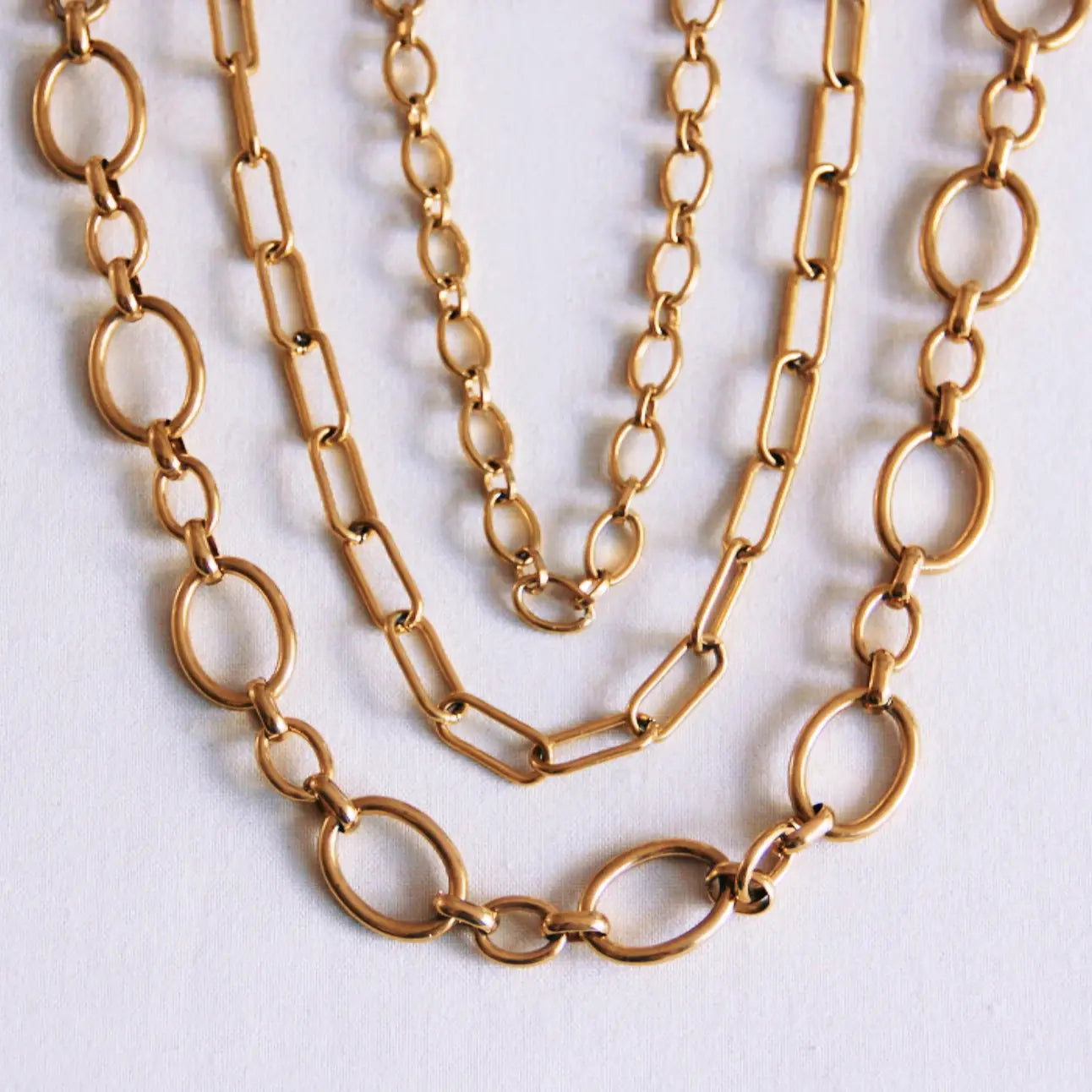 Bazou | Large D Chain Necklace, Stainless Steel