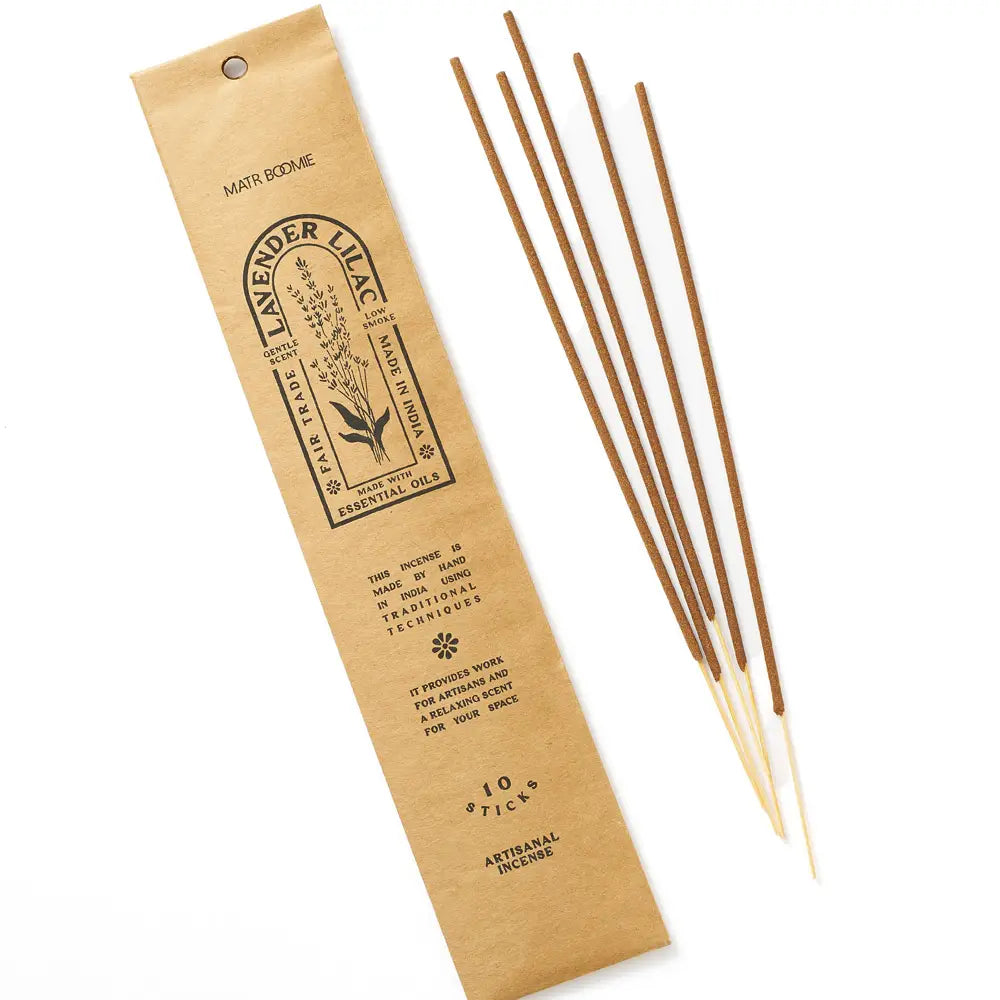 Matr Boomie Fair Trade | Lavender Lilac Incense, 10 Sticks