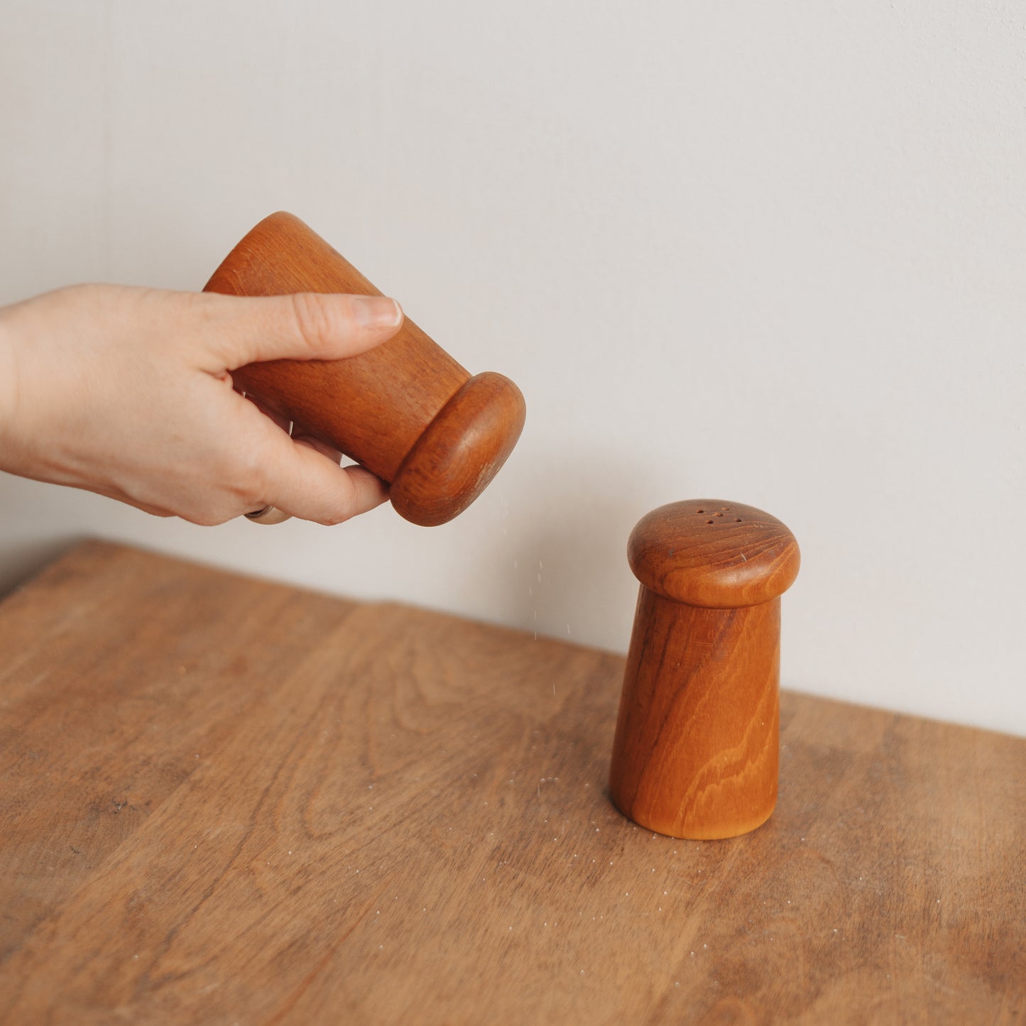 MCM Wooden Salt and Pepper Shakers