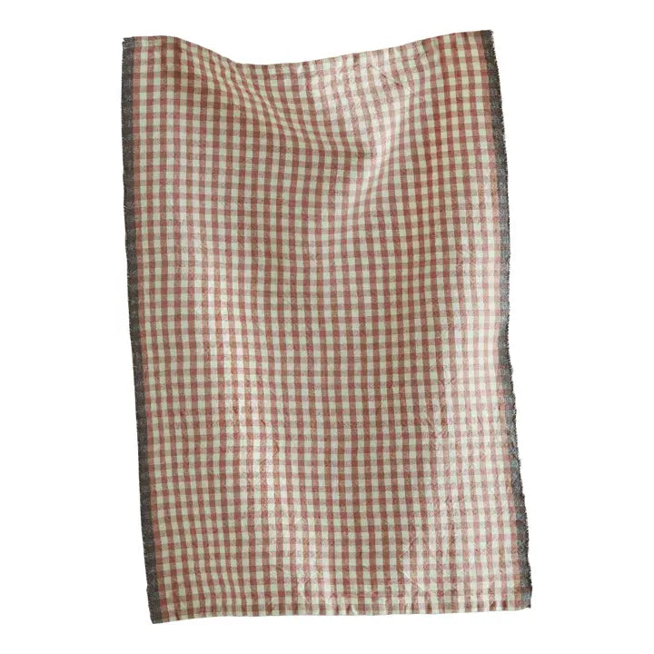 Tag | Cotton Check Dishtowel, Clay