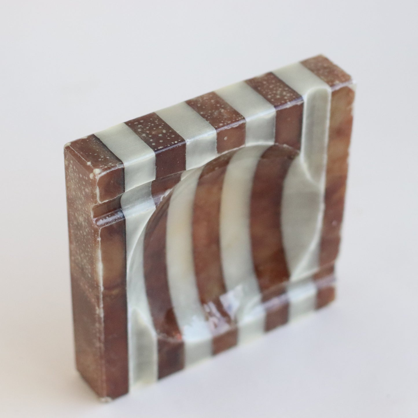 Onyx Striped Ash Tray