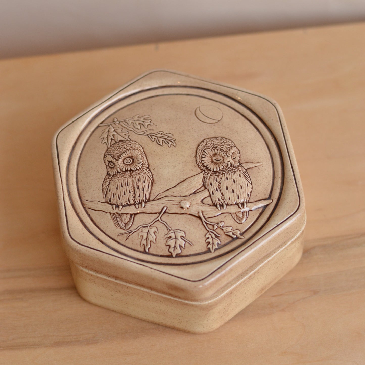 Ceramic Lidded Owl Dish
