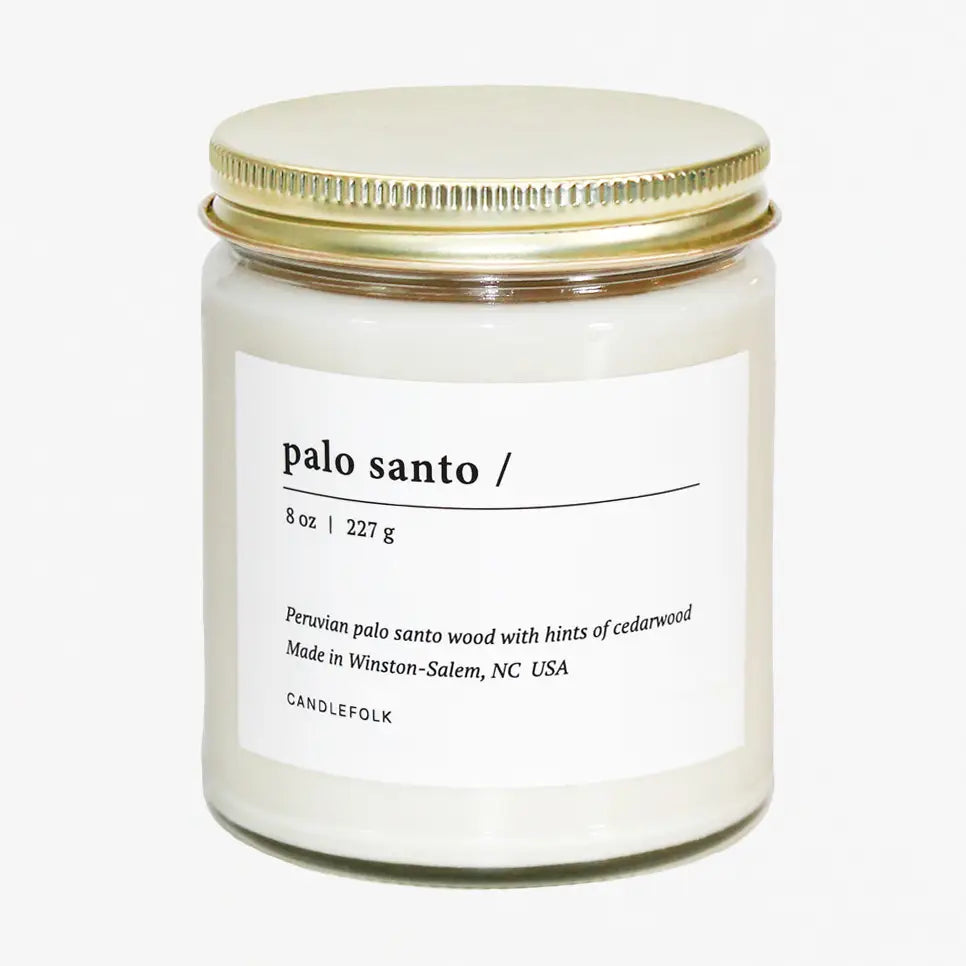 Candlefolk 8oz Soy Candle | Palo Santo