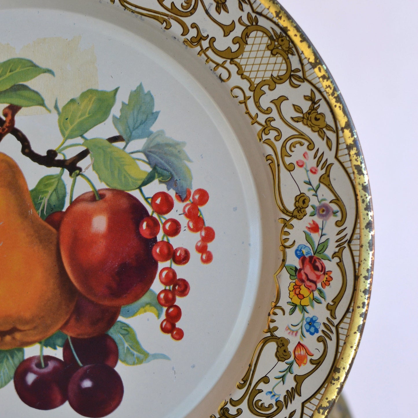 Fruit Motif Metal Plates, Set of 4