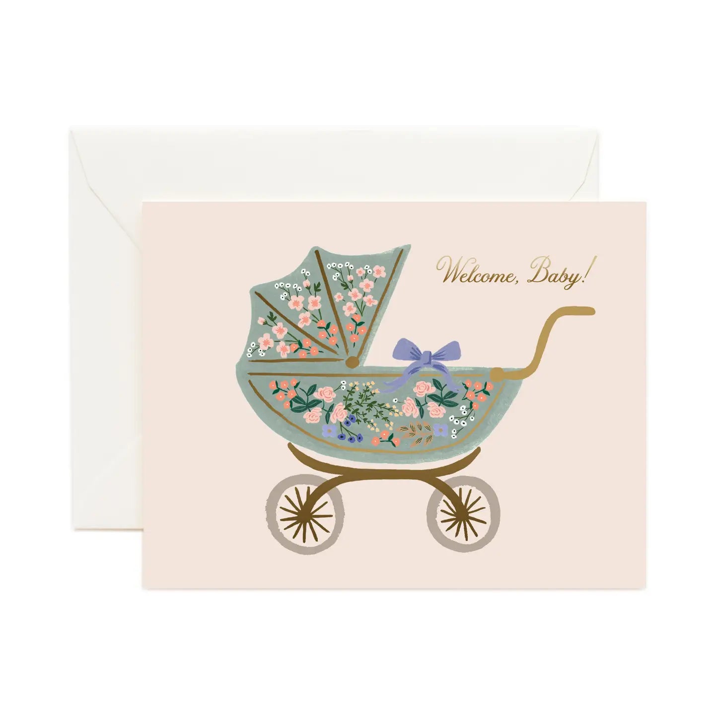 Rifle Paper Company | Floral Pram Baby Card
