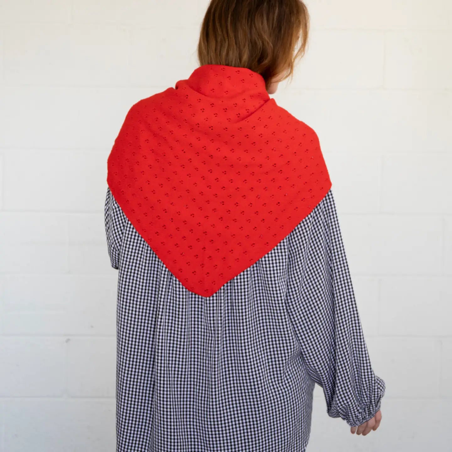 Things Between | Pointelle Scarf, Red