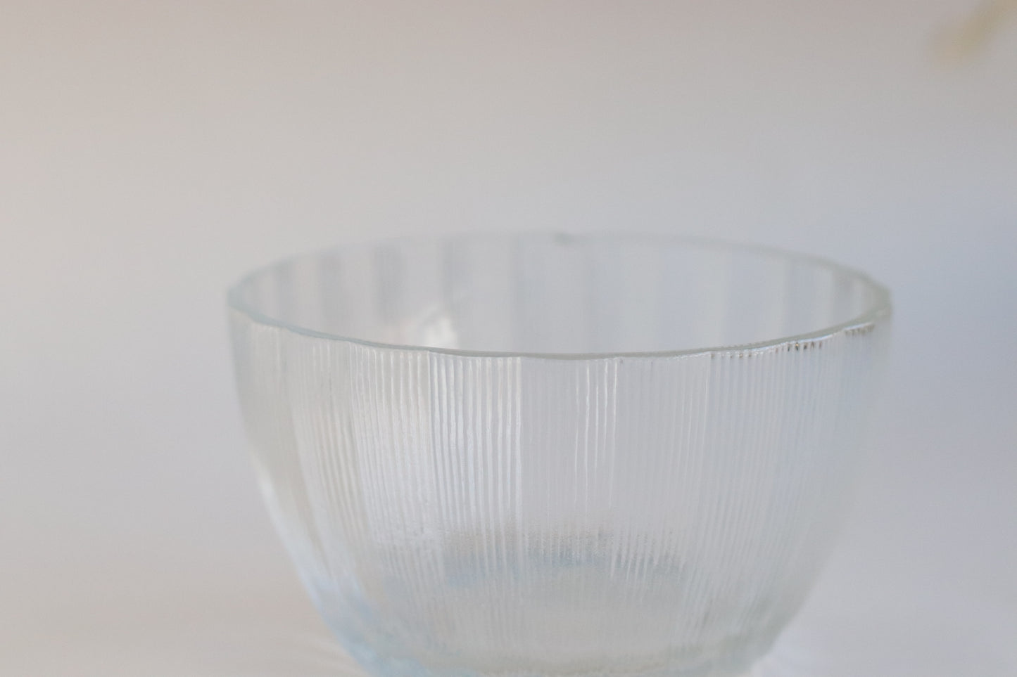 Ribbed Clear Glass Snack Bowl